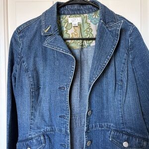 LOFT Blue Denim Tailored Jean Jacket